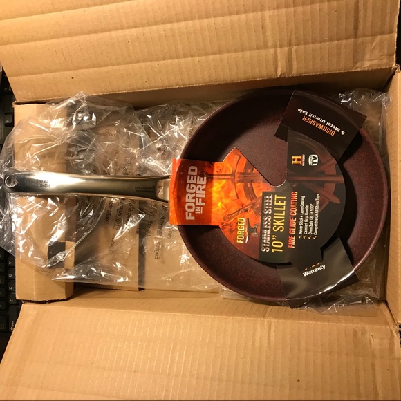 SOLD ‼️ Forged in Fire 10" Stainless Skillet - Picture 4 of 4